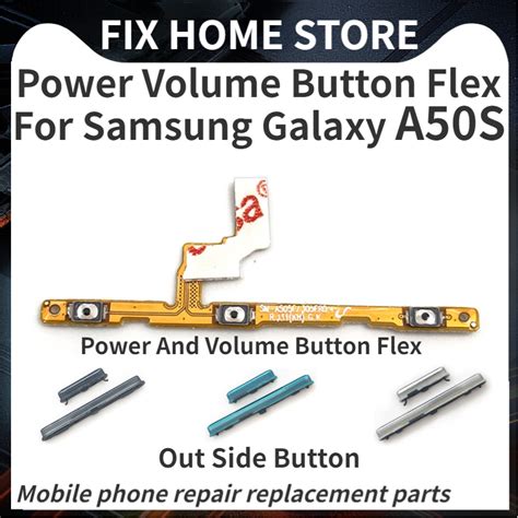 Mobile Phone Repair Replacement Parts For Samsung Galaxy A50s Power Volume Button Flex Side Key