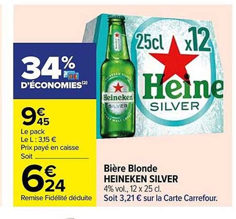 Promo Bi Re Blonde Heineken Silver Chez Carrefour Icatalogue Fr