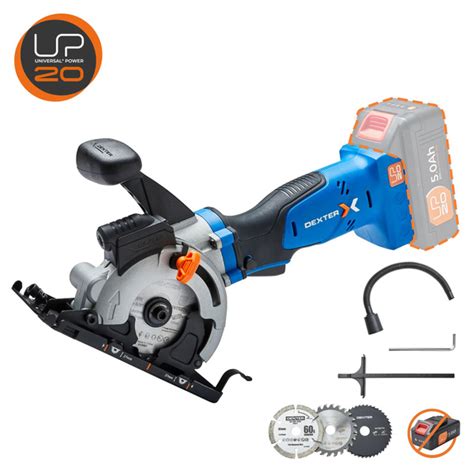 Мини-пила циркулярная аккумуляторная Dexter Up, 20 В, 85 мм без АКБ и ...