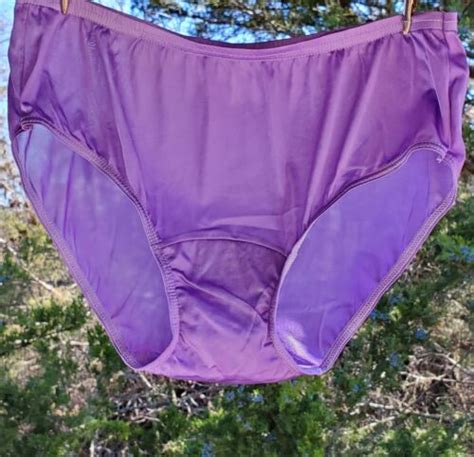 Shadowline Bikini Sissy Panty Slippery Nylon S Velvet Purple Sheer Ebay