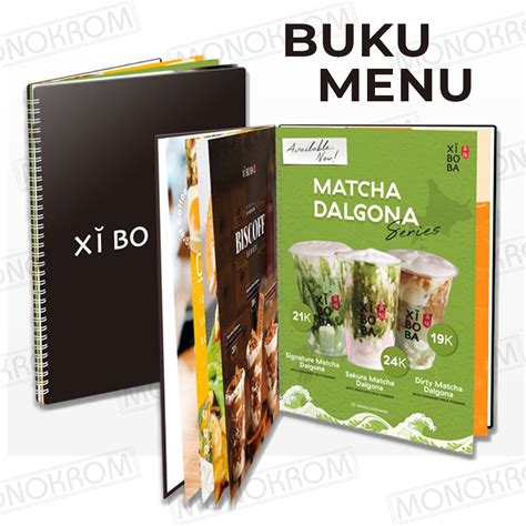 jual cetak buku menu custom buku  jilid spiral shopee indonesia