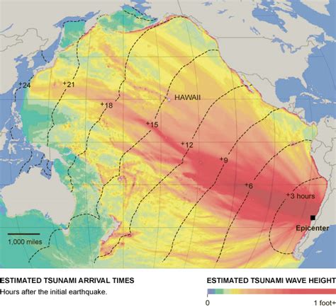 Estimated tsunami wave height of Great Chilean Earthquake (1960) : r ...