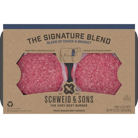 Save On Schweid Sons Signature Ground Beef Chuck Brisket Burgers 4