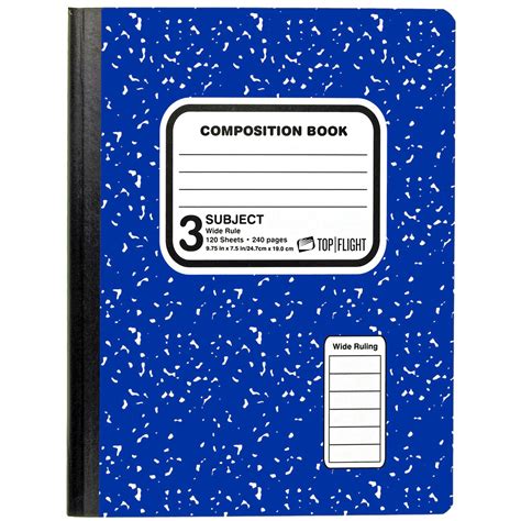 composition books page  top flight