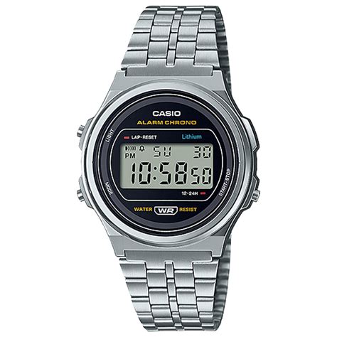 A We A Vintage Silver Metal Watch Casio