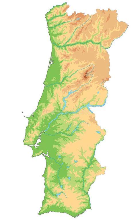 Detailed Map Of Portugal With Administrative Divisions Into Region And