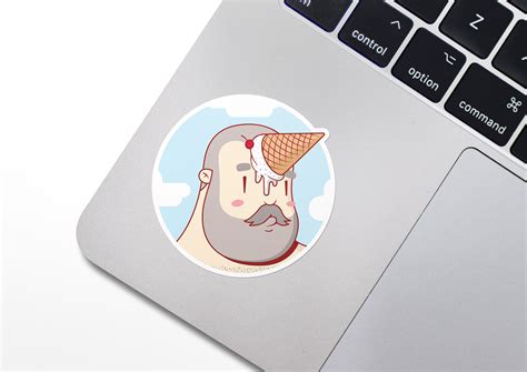 Holographic Ice Cream Gay Bear Sticker Lgbtq Sticker Gay Etsy