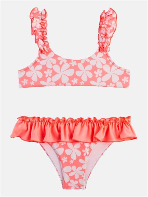 Sundek Bikini Top And Bottom With Ruffles Junior Swimwear Nencini Sport