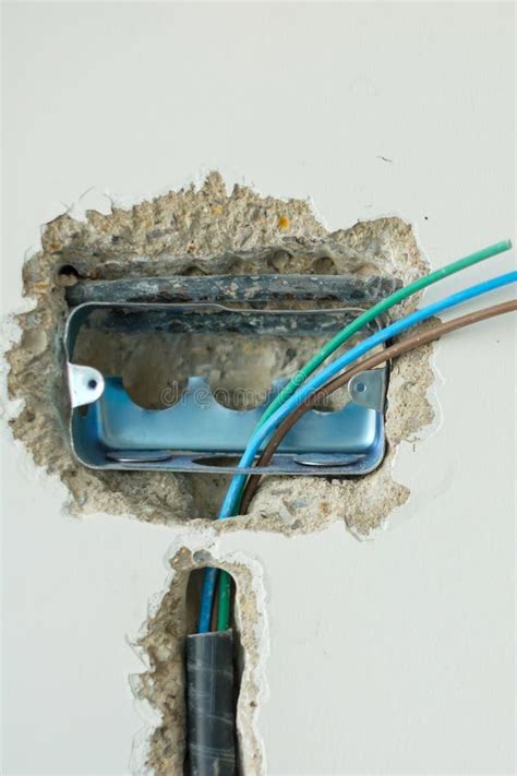 Electrical Wiring Under Plaster Hidden Installation Cables For Socket
