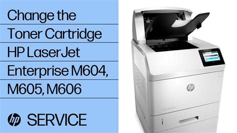 HP LaserJet Enterprise M604, M605, M606 - Replace the toner cartridge ...