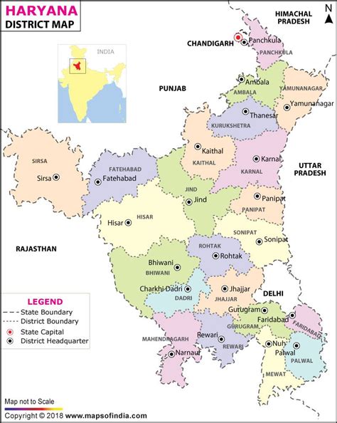Haryana District Map | Map, Haryana, Indian history facts