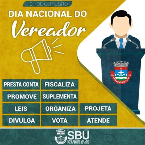 Dia Nacional do Vereador Prefeitura de São Bento do Una PE