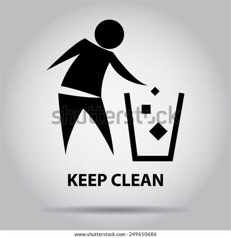 Sign Keep Clean Symbol Stock Vector (Royalty Free) 249650686