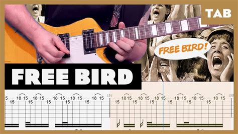 Lynyrd Skynyrd Free Bird Guitar Tab Lesson Cover Tutorial