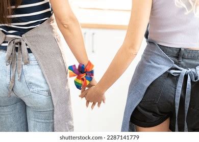 Close Happy Lesbian Couple Holding Hands Stock Photo Shutterstock