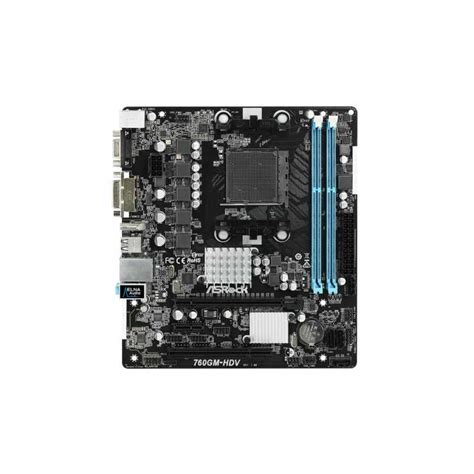 Asrock 760GM-HDV, AMD 760G, AM3+, Micro ATX, 2 DDR3, VGA, DVI, HDMI ...