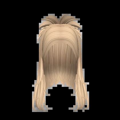 Y2K Long Blonde Hair W Bun Roblox Item Rolimon S