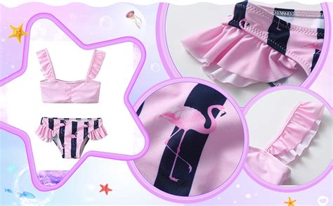 Vikita Costume Da Bagno Per Bambina Bikini Da Bagno Costumi A Due Pezzi Amazon It Moda