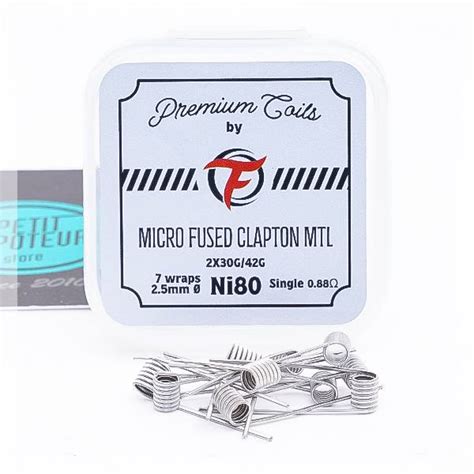Micro Fused Clapton MTL Ni80 Fumytech, 10 coils MTL, for your ...