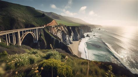 Aerial Video An Of The Big Sur Bridge By Day Backgrounds | JPG Free ...