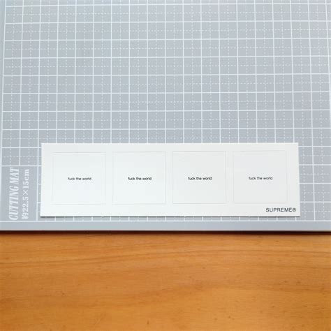 Yahoo オークション シュプリーム ステッカー fuck the world SS