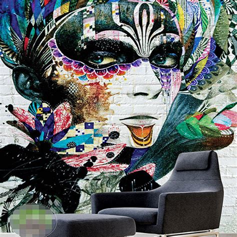 Custom 3d Murals Wallpaper Hand Painted Beauty Graffiti Bvm Home