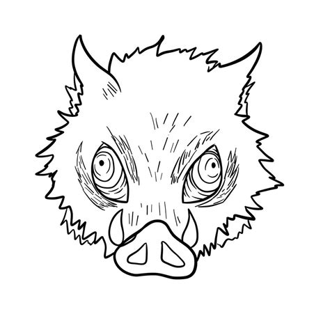How To Draw Inosuke Hashibiras Face Master Demon Slayer Art