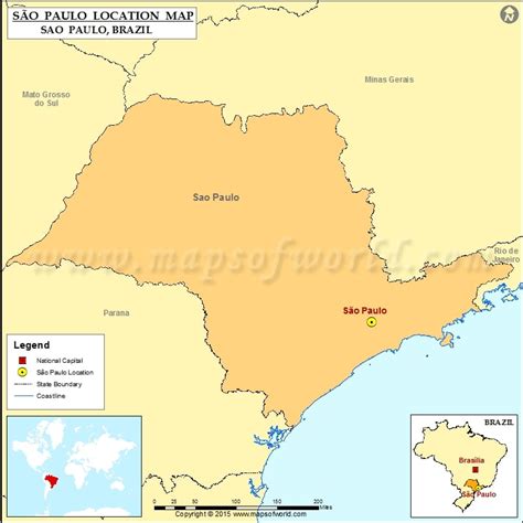 Where Is Sao Paulo Location Of Sao Paulo In Brazil Map