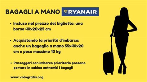 Bagaglio a mano Ryanair misure peso e consigli Le novità del 2024