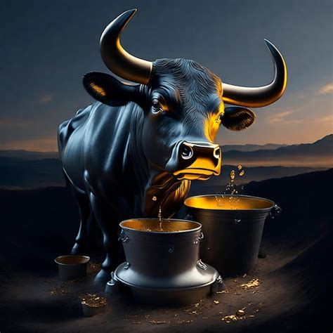 Premium Ai Image Fantasy Bull Market Illustration Design