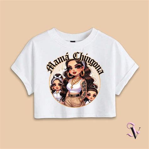 Mama Chingona Chicana Mom Chibi Style Latina Mother S Day Shirt Png For Dtf Iron On Print