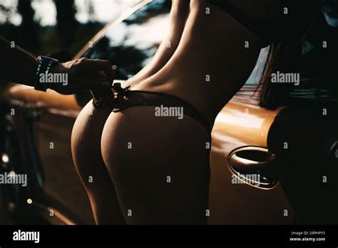 Sexy Woman Body Stripper Great Ass Sexy Female Wearing Of Pants Sexual Girl Takes Off Bikini