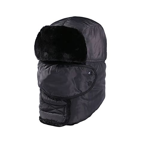 Теплая шапка-ушанка шапки-ушанки зимняя Лыжная шапка с шарфом для ...