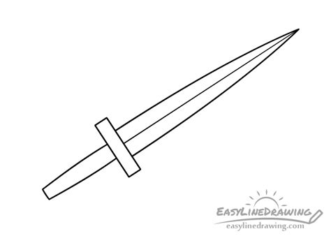 draw  dagger step  step easylinedrawing
