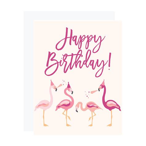 Flamingo Birthday Card Birthday Cards Flamingo Birthday Flamingo Card