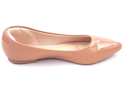 Sapatilha Verniz Tan Nude Bico Fino CECI Calçados Atacado de Calçados