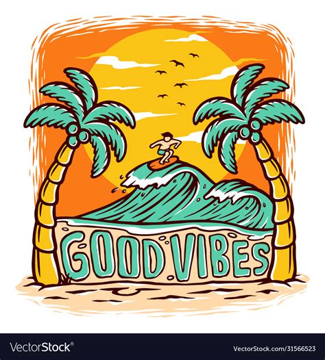Good Vibes Royalty Free Vector Image Vectorstock