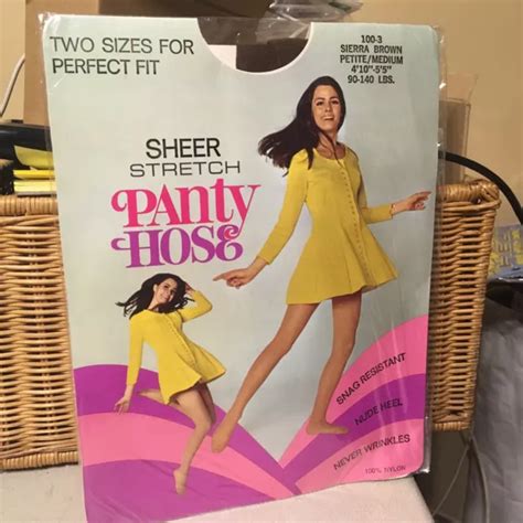 VINTAGE STRETCH BEIGE Nude Nylon Pantyhose W Model Pet Med 13 92 PicClick UK