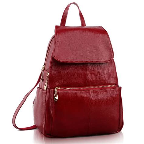 New Luxury Genuine Leather Women Backpack Bags Brand High Quality Natural Cowhide Backpacks