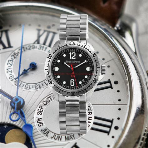 Vostok Komandirskie K-34 480614 with Auto-Self Winding, Mineral Glass,