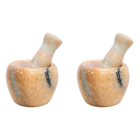 2x Marble 105cm Mortar And Pestle Kitchen Spice Poundergrinder Herb