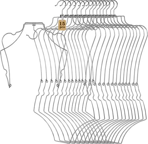 Amazon Besser 10 Pack Lingerie Hangers With Gold Metal Clips Imitation Wood Grain Bralettes