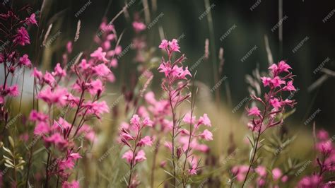 Premium Ai Image Wildflowers Fireweed Background Flowers Plant