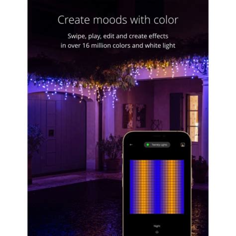 Twinkly Icicle App Controlled Smart Led Christmas Lights Rgb W