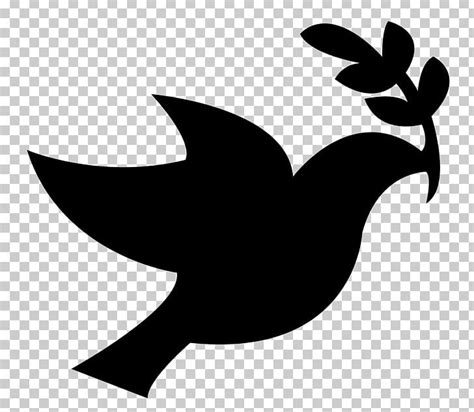 Columbidae Peace Symbols PNG, Clipart, Beak, Bird, Black And White ...