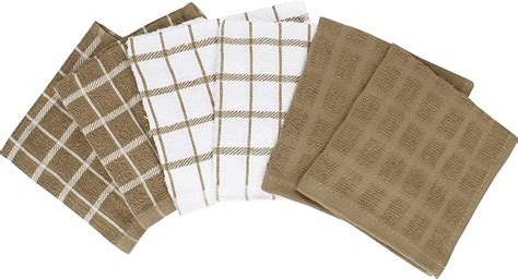 100 Cotton Terry Kitchen Towels Highly Absorbent 6 Pack