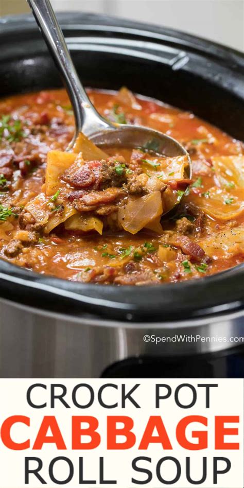 Crock Pot Cabbage Roll Soup With Bacon Spend With Pennies