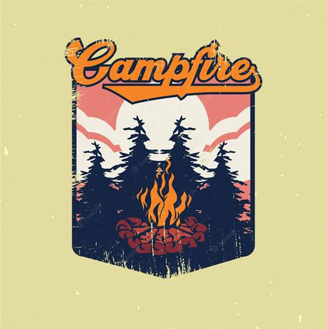 Premium Vector | Campfire badge