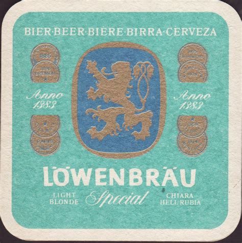 Beer coaster - Coaster number 8-4 | Brewery Lowenbrau AG :: City ...
