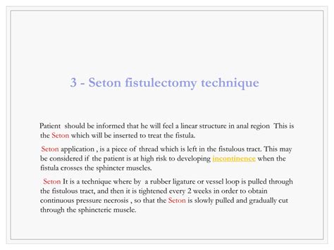 Ppt Seton Surgical Traetement For Peri Anal Fistula What Causes An Anal Fistula Powerpoint